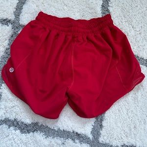 Red lulu lemon hotty hot shorts
